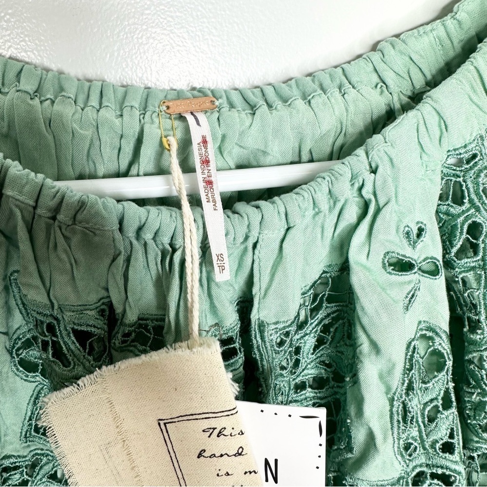 NWT FREE PEOPLE Party Daisy Cutwork Ruffle Mini Dress Size XS - Picture 6 of 9